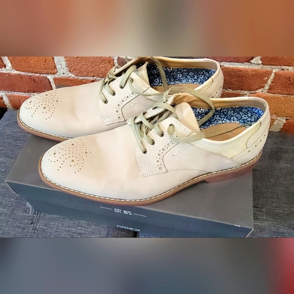 Stacy Adams Beige Suede Dress Shoes Size 9M